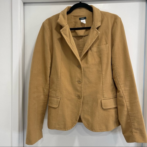 J. Crew Jackets & Blazers - J. Crew Schoolboy camel jacket. Cotton velvet. Large.